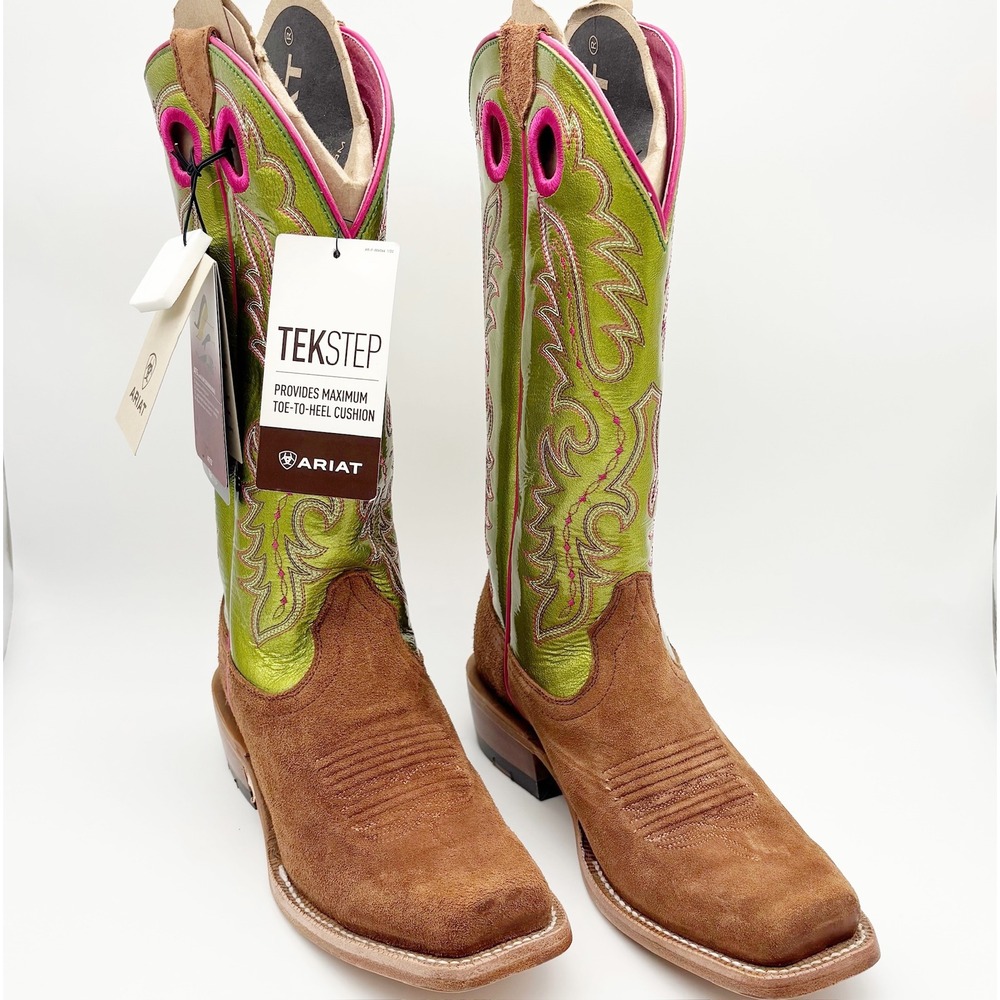 NWOB Ariat Futurity Boon Square Toe Western Boots Size 8 - Picture 5 of 16
